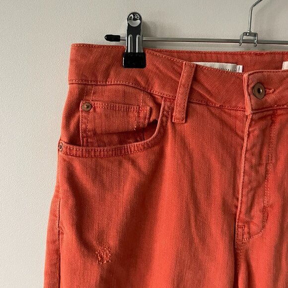 PILCRO And The Letterpress High-Rise Bootcut Jeans Raw Edge Denim Orange 28 - Picture 4 of 8